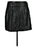 Express 100% Polyester Black Faux Leather Skirt Size 12 - photo 2