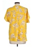 West Kei 100% Polyester Yellow Short Sleeve Blouse Size L - photo 2