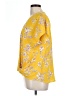 West Kei 100% Polyester Yellow Short Sleeve Blouse Size L - photo 5