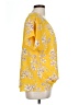 West Kei 100% Polyester Yellow Short Sleeve Blouse Size L - photo 4