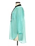 Truth NYC 100% Polyester Polka Dots Teal 3/4 Sleeve Blouse Size M - photo 5
