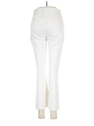Madewell Cali Demi-Boot Jeans in Pure White: Distressed Edition (view 2)