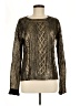 Saks Fifth Avenue Metallic Gold Pullover Sweater Size M - photo 1