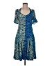 Stella McCartney Animal Print Blue Cocktail Dress Size M - photo 1