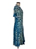 Stella McCartney Animal Print Blue Cocktail Dress Size M - photo 4