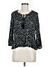 Hippie Rose 100% Rayon Black 3/4 Sleeve Blouse Size M - photo 1