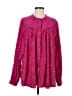 Free People Pink Long Sleeve Blouse Size M - photo 1