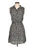 Aqua 100% Rayon Animal Print Black Casual Dress Size L - photo 1