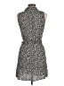 Aqua 100% Rayon Animal Print Black Casual Dress Size L - photo 2