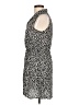 Aqua 100% Rayon Animal Print Black Casual Dress Size L - photo 5