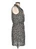 Aqua 100% Rayon Animal Print Black Casual Dress Size L - photo 4