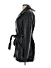 Unbranded 100% Leather Black Trenchcoat Size L - photo 5