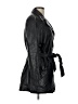 Unbranded 100% Leather Black Trenchcoat Size L - photo 4