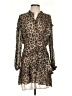 Nicholas Animal Print Brown Casual Dress Size S (estimated) - photo 1