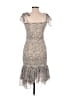 Lena 100% Polyester Paisley Gray Cocktail Dress Size M - photo 2