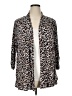Bobeau Animal Print Brown Kimono Size 1X - photo 1