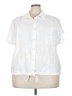 Como Black White Short Sleeve Blouse Size 3X - photo 1