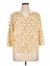 Jennifer Lopez Gold 3/4 Sleeve Blouse Size L - photo 1