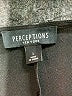 Perceptions Solid Black Cocktail Dress Size L - photo 7