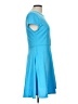 Doublju Solid Blue Casual Dress Size L - photo 4