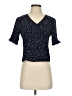 Elodie 100% Polyester Polka Dots Blue Short Sleeve Blouse Size S - photo 1