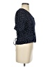 Elodie 100% Polyester Polka Dots Blue Short Sleeve Blouse Size S - photo 4