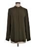 Equipment 100% Polyester Solid Green Long Sleeve Blouse Size S - photo 1