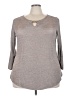 Avenue Gray 3/4 Sleeve Top Size 22 Plus - photo 1