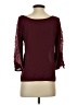 Miami 100% Polyester Burgundy 3/4 Sleeve Top Size XS - photo 2
