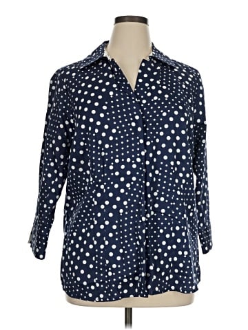 Foxcroft 3/4 Sleeve Button-Down Shirt (view 1)