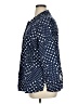 Foxcroft 100% Cotton Polka Dots Blue 3/4 Sleeve Button-Down Shirt Size 14 - photo 5