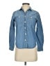 Point Sur 100% Cotton Blue Long Sleeve Button-Down Shirt Size 00 - photo 1