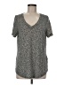 Athleta Animal Print Gray Short Sleeve T-Shirt Size M - photo 1