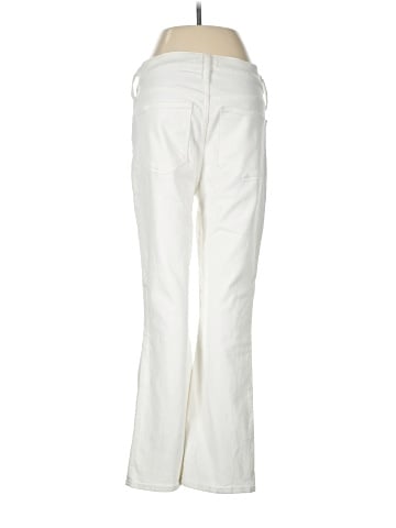 Madewell Kick Out Crop Jeans in Pure White (view 2)