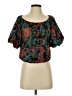 Flying Tomato Black Short Sleeve Blouse Size S - photo 1
