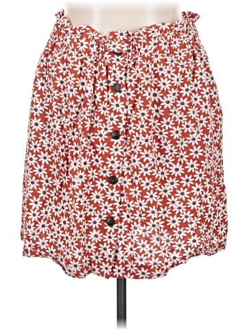 Madewell Paperbag Button-Front Mini Skirt in Falling Daisies (view 1)