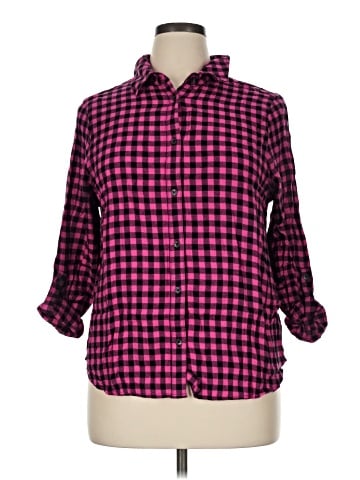 CALVIN KLEIN JEANS 3/4 Sleeve Button-Down Shirt (view 1)