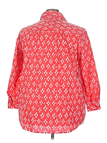 Roaman's 3/4 Sleeve Button-Down Shirt (view 2)