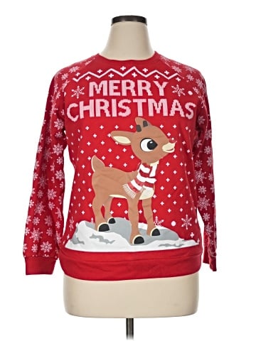 Rudolph The Red-Nosed Reindeer Pullover Sweater (view 1)