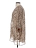 Intimately by Free People 100% Polyester Animal Print Tan 3/4 Sleeve Blouse Size S - photo 5