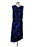 T Tahari Graphic Blue Cocktail Dress Size L - photo 1