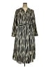 MNG 100% Polyester Stripes Ivory Casual Dress Size 18 - photo 1
