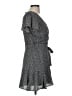 Mi ami 100% Polyester Polka Dots Gray Casual Dress Size M - photo 4