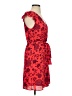 Collective Concepts 100% Polyester Paisley Red Casual Dress Size S - photo 4
