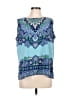 Talbots Outlet Blue Sleeveless Blouse Size L - photo 1