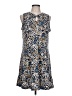 MICHAEL Michael Kors Animal Print Blue Casual Dress Size L - photo 1
