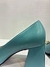 Gucci 100% Leather Teal Blue Heels Size EU (IT) 37 1/2 / US 7 1/2 - photo 4