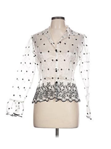 Oblique 3/4 Sleeve Blouse (view 1)