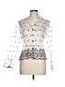 Oblique Polka Dots White 3/4 Sleeve Blouse Size 10 - photo 1