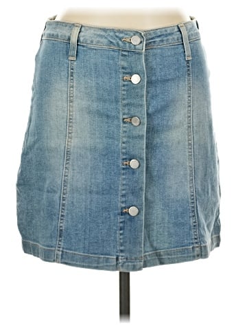 Just Black Denim Skirt (view 1)